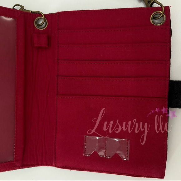 Red Rose Embroidery Passport Wallet & Silk Mask, Wedding Gift,Versatile Washable - Picture 8 of 16